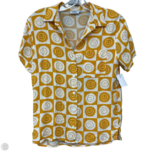 Top Short Sleeve By Mighty Fine In Yellow, Size: S