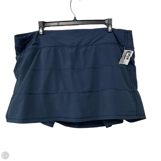 Athletic Skort By Lululemon In Navy, Size: 14