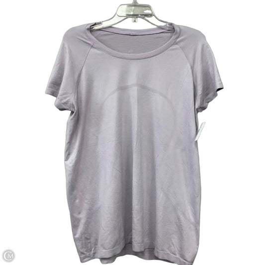 Athletic Top Short Sleeve By Lululemon In Purple, Size: 16