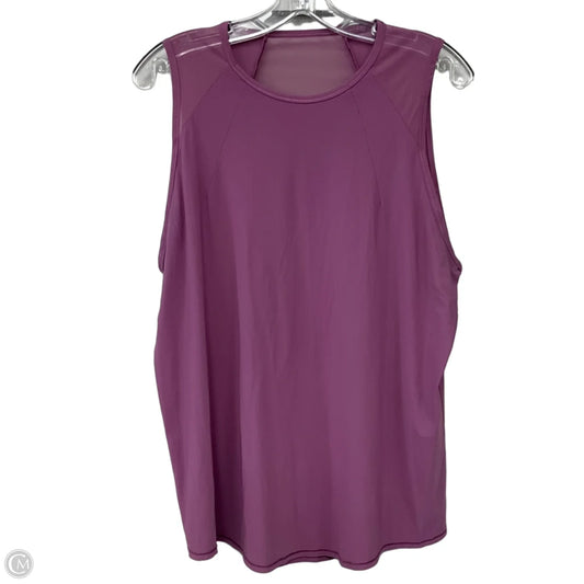 Athletic Tank Top By Lululemon In Purple, Size: 14