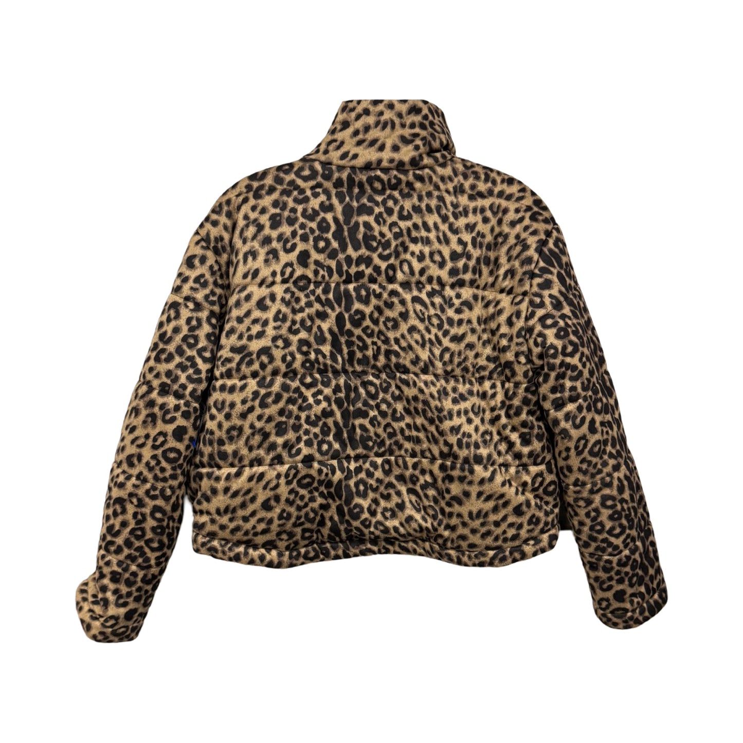 Coat Puffer & Quilted By Pink Lily In Leopard Print, Size: M