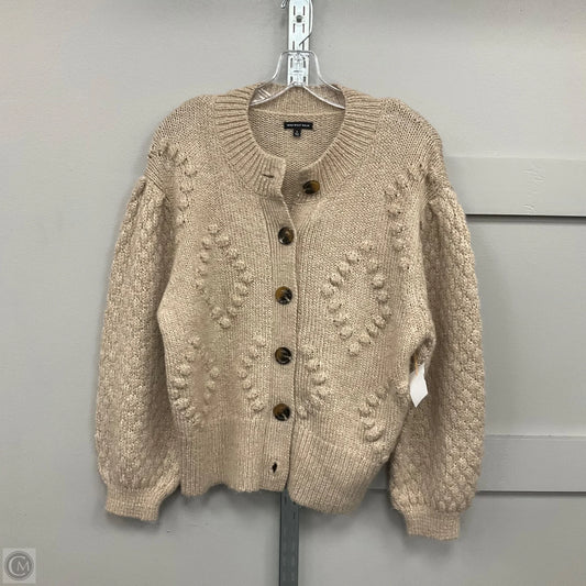 Sweater Cardigan By Who What Wear In Sand, Size: L