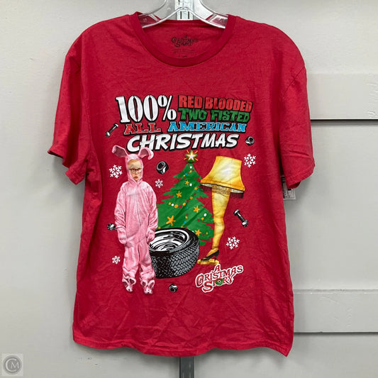 Top Short Sleeve Basic By Clothes Mentor In Red, Size: L