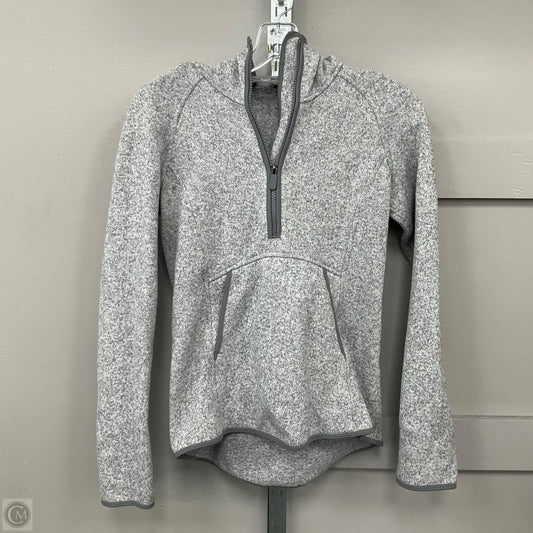 Athletic Top Long Sleeve Hoodie By Lululemon In Grey, Size: S
