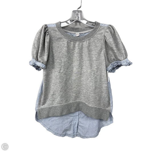 Top Short Sleeve By Daily Practice By Anthropologie In Blue & Grey, Size: M