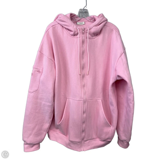 Sweatshirt Hoodie By Comfrt In Pink, Size: Xl