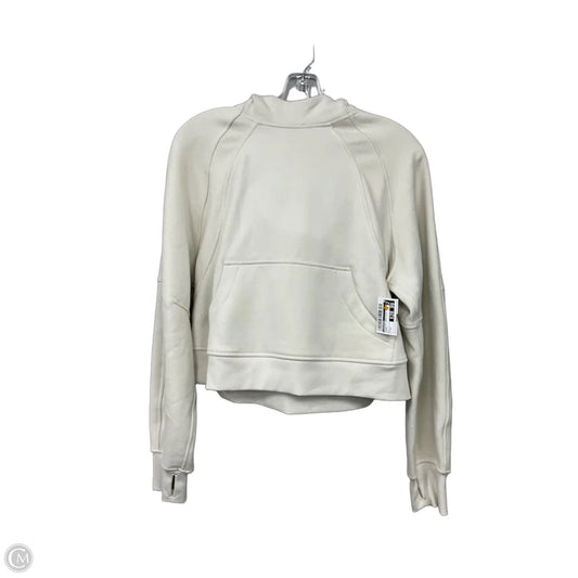 Athletic Sweatshirt Hoodie By Lululemon In Cream, Size: S