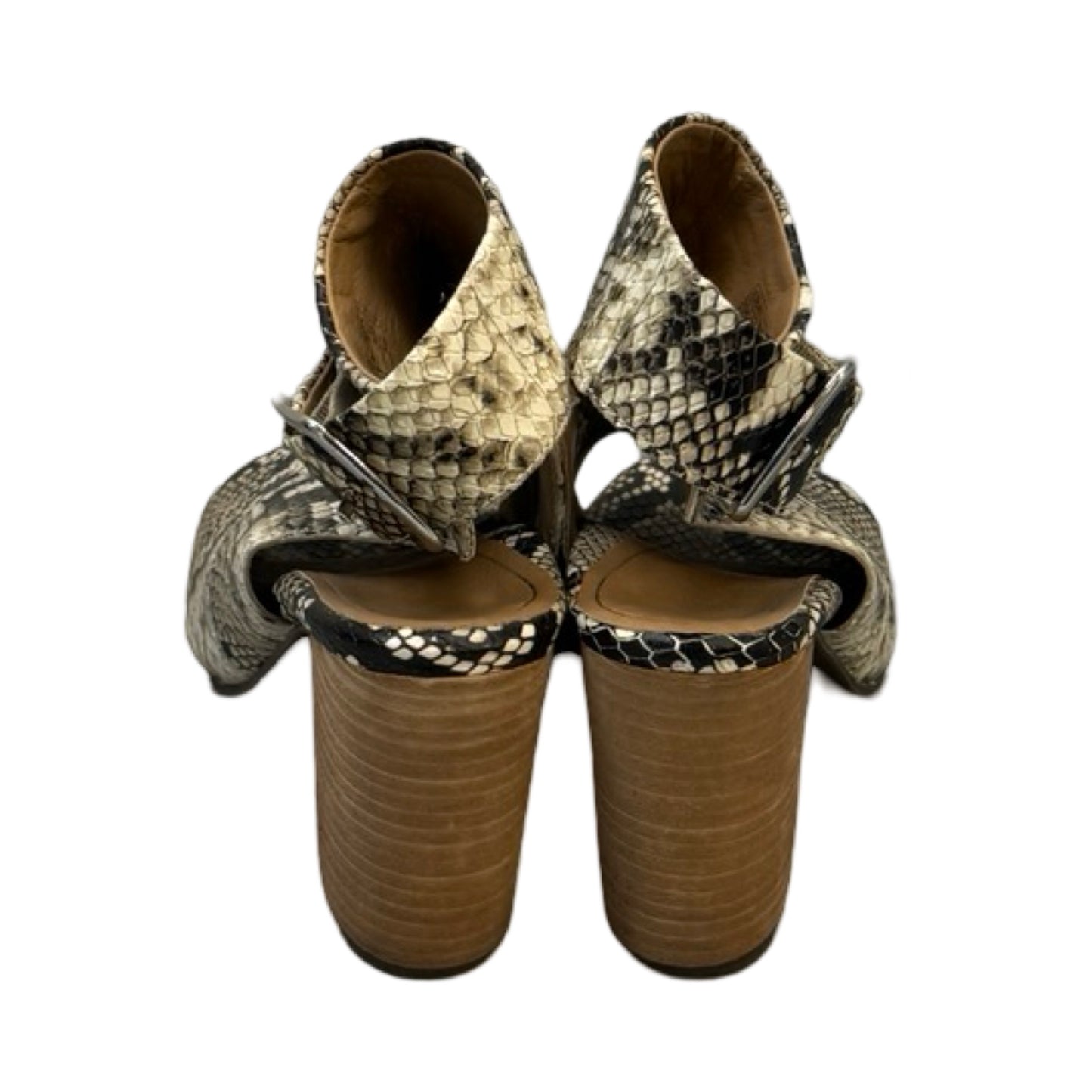 Snakeskin Print Sandals Heels Block Vionic, Size 7.5