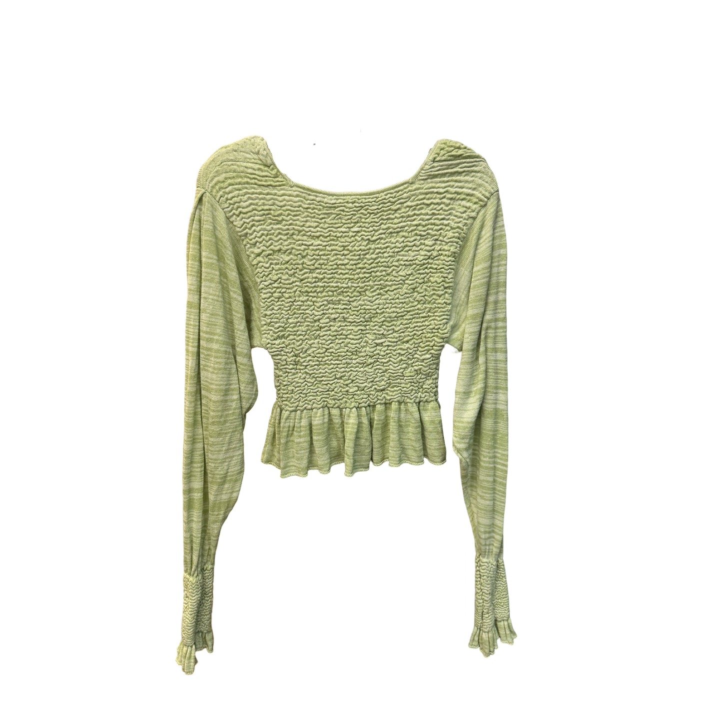 Top Long Sleeve By Free People In Green, Size: S