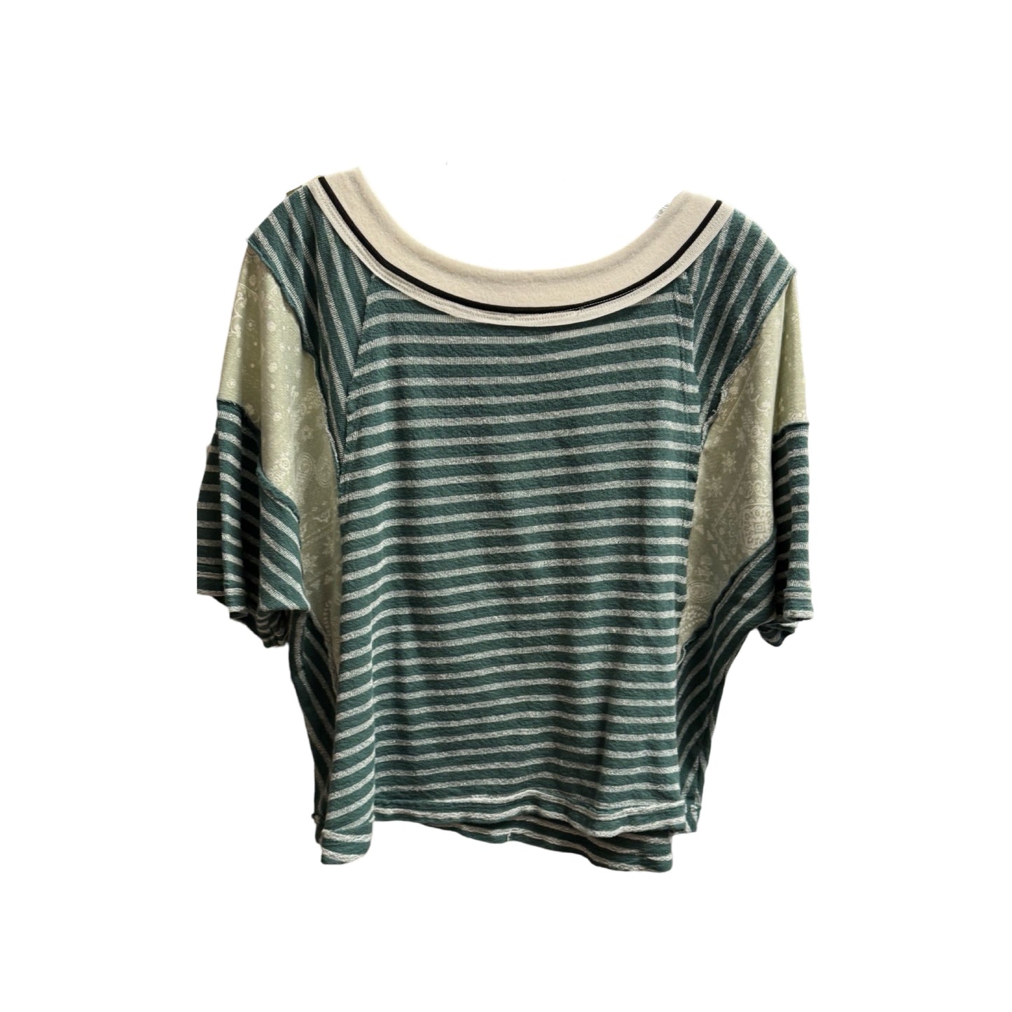 Top Short Sleeve By Ces Femme In Striped Pattern, Size: M