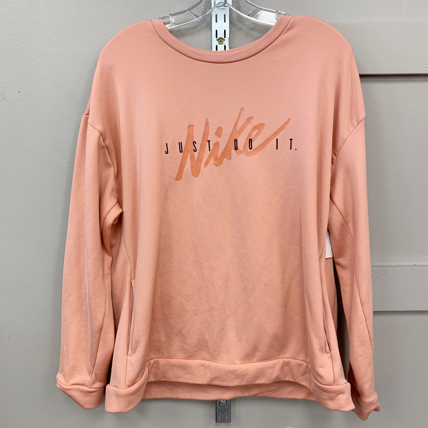 Sweatshirt Crewneck By Nike Apparel In Coral, Size: L