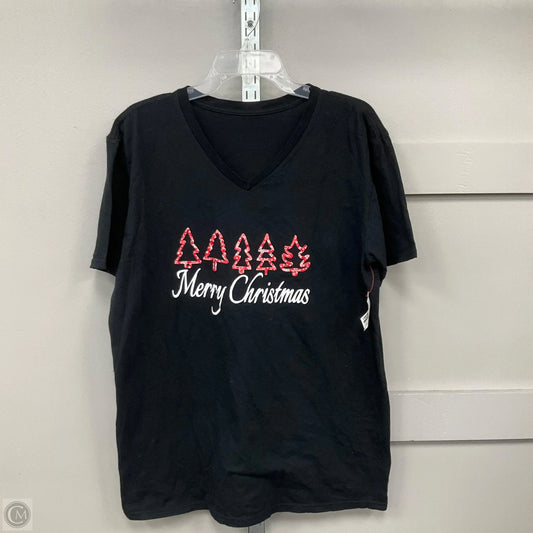 Top Short Sleeve Basic By Clothes Mentor In Black, Size: M