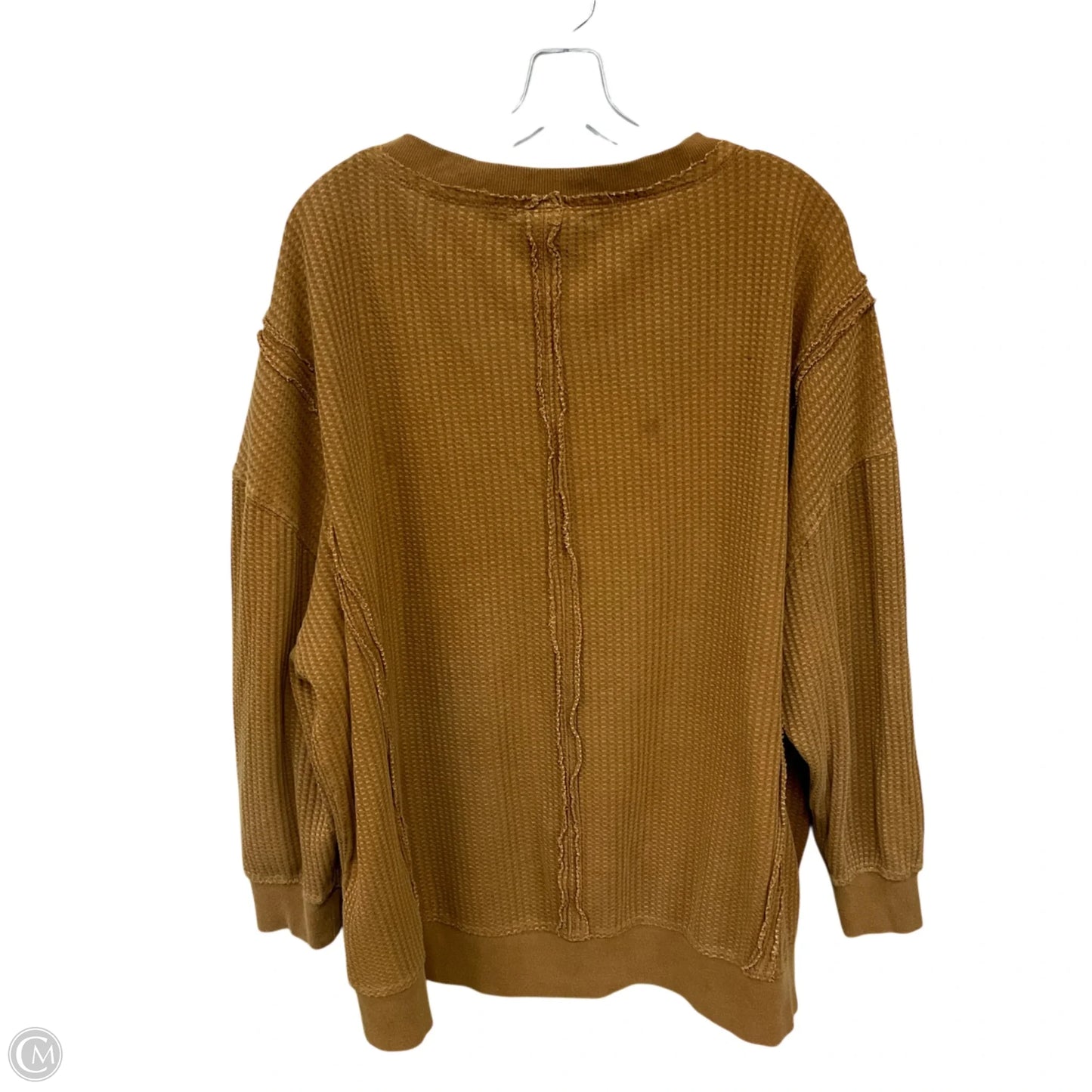 Top Long Sleeve Basic By Torrid In Brown, Size: L