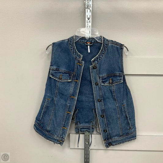 Vest Other By Free People In Blue Denim, Size: M