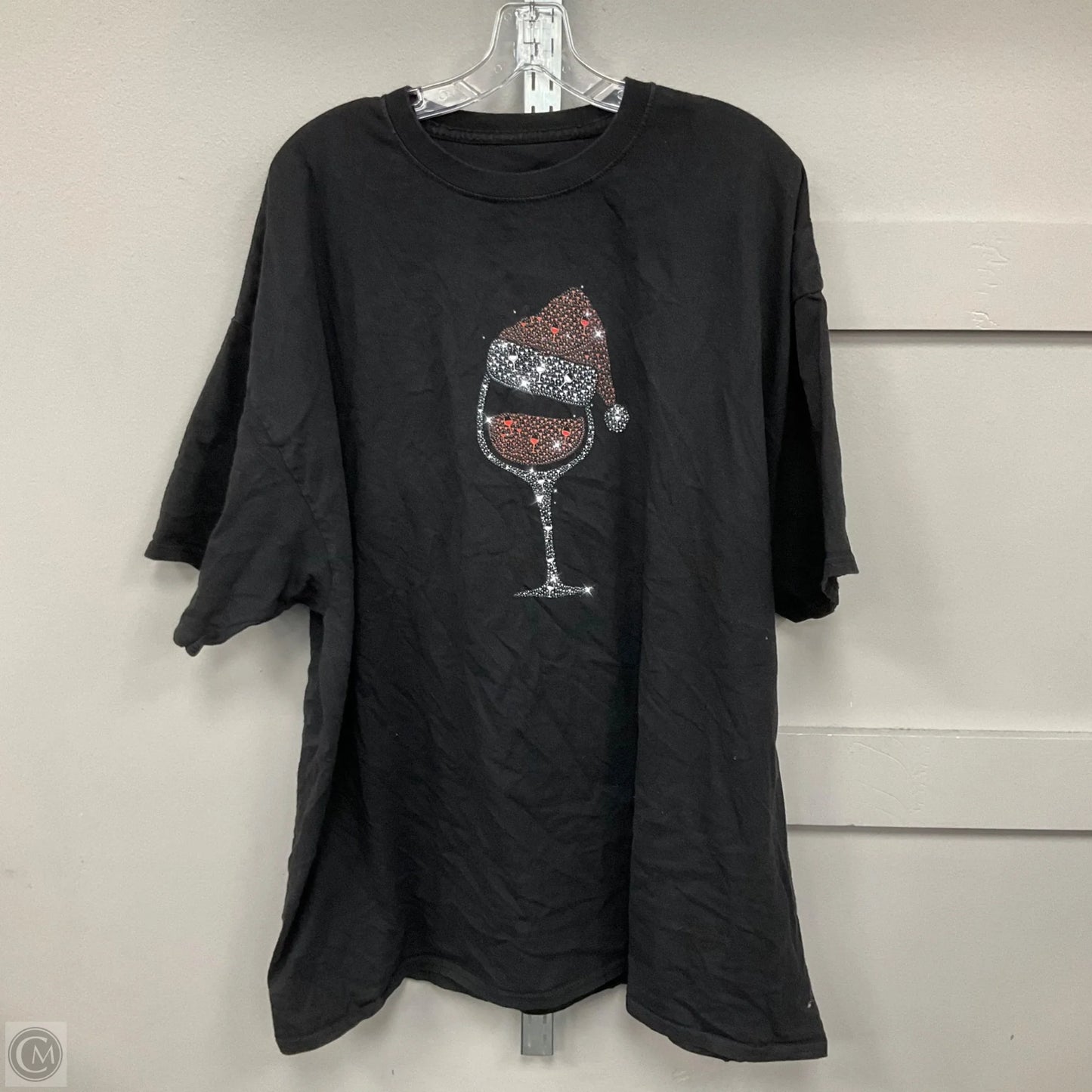 Top Short Sleeve By Hanes In Black, Size: 3x