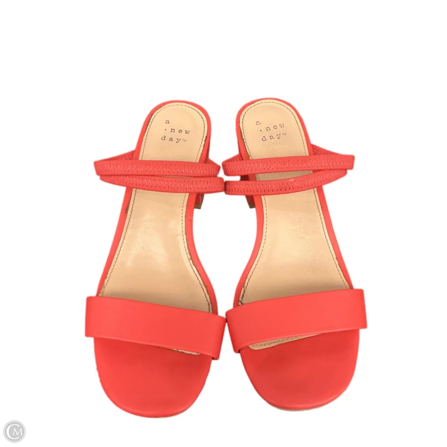 Sandals Heels Block By A New Day In Coral, Size: 6.5