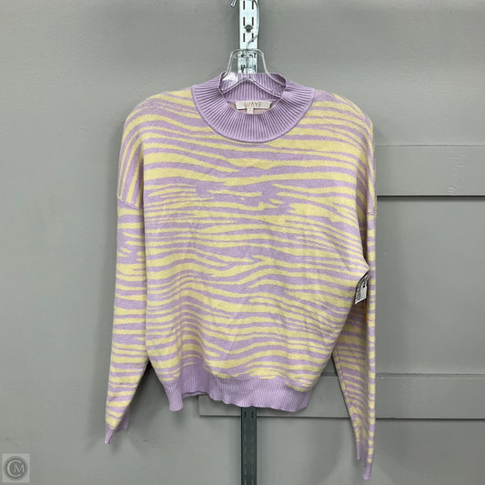 Sweater By Wayf In Cream & Purple, Size: S