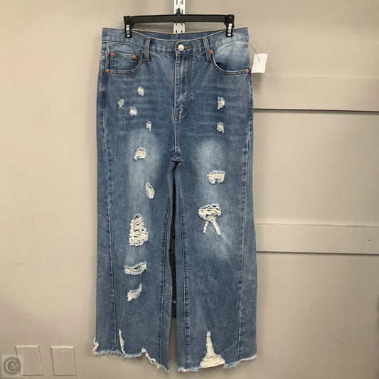 Jeans Wide Leg By Clothes Mentor In Blue Denim, Size: M