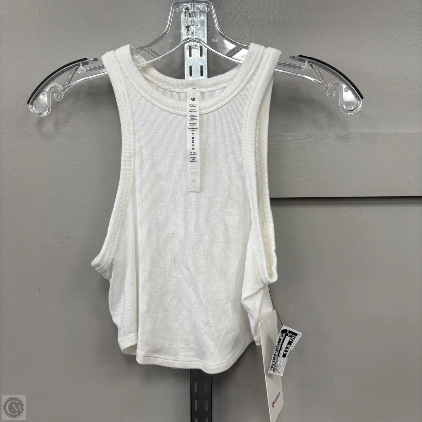 Athletic Tank Top By Lululemon In White, Size: 8