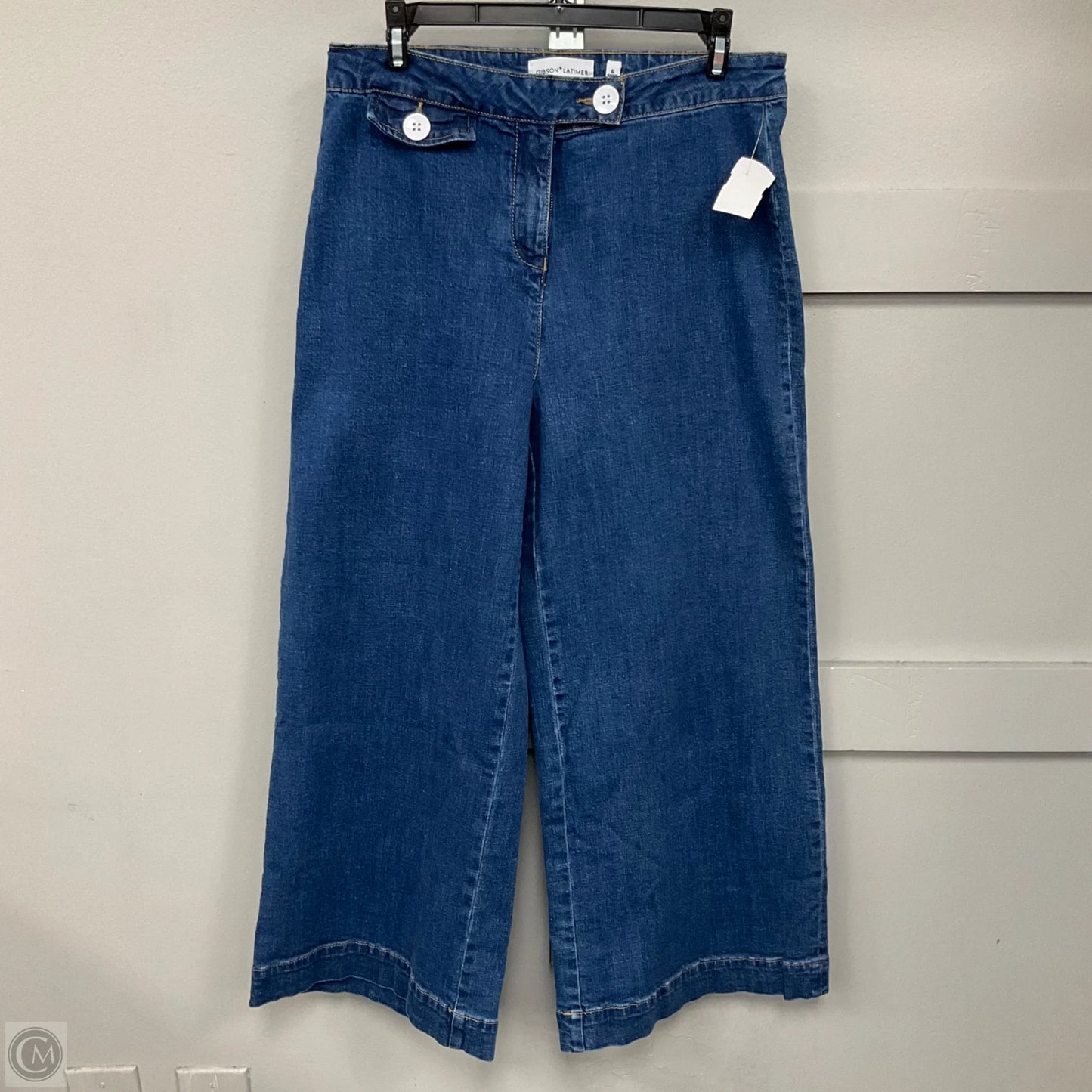 Jeans Wide Leg By Gibson And Latimer In Blue Denim, Size: 6