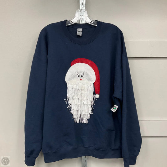 Sweatshirt Crewneck By Gildan In Navy, Size: Xl