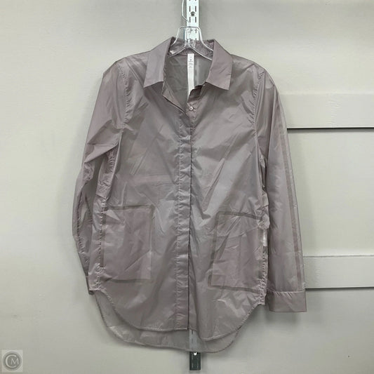 Hazy Sky Shirt Jacket By Lululemon In Grey, Size: 4