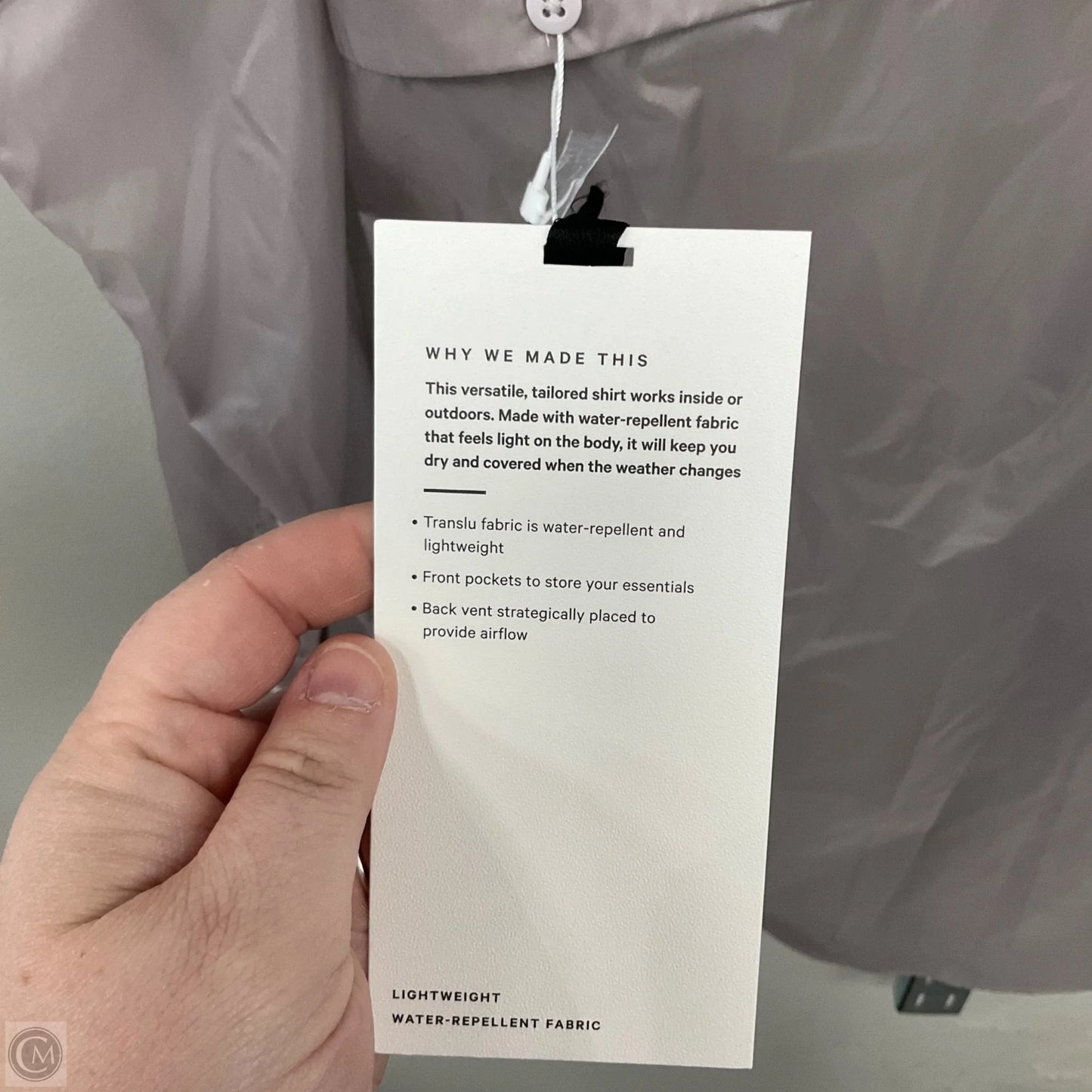 Hazy Sky Shirt Jacket By Lululemon In Grey, Size: 4