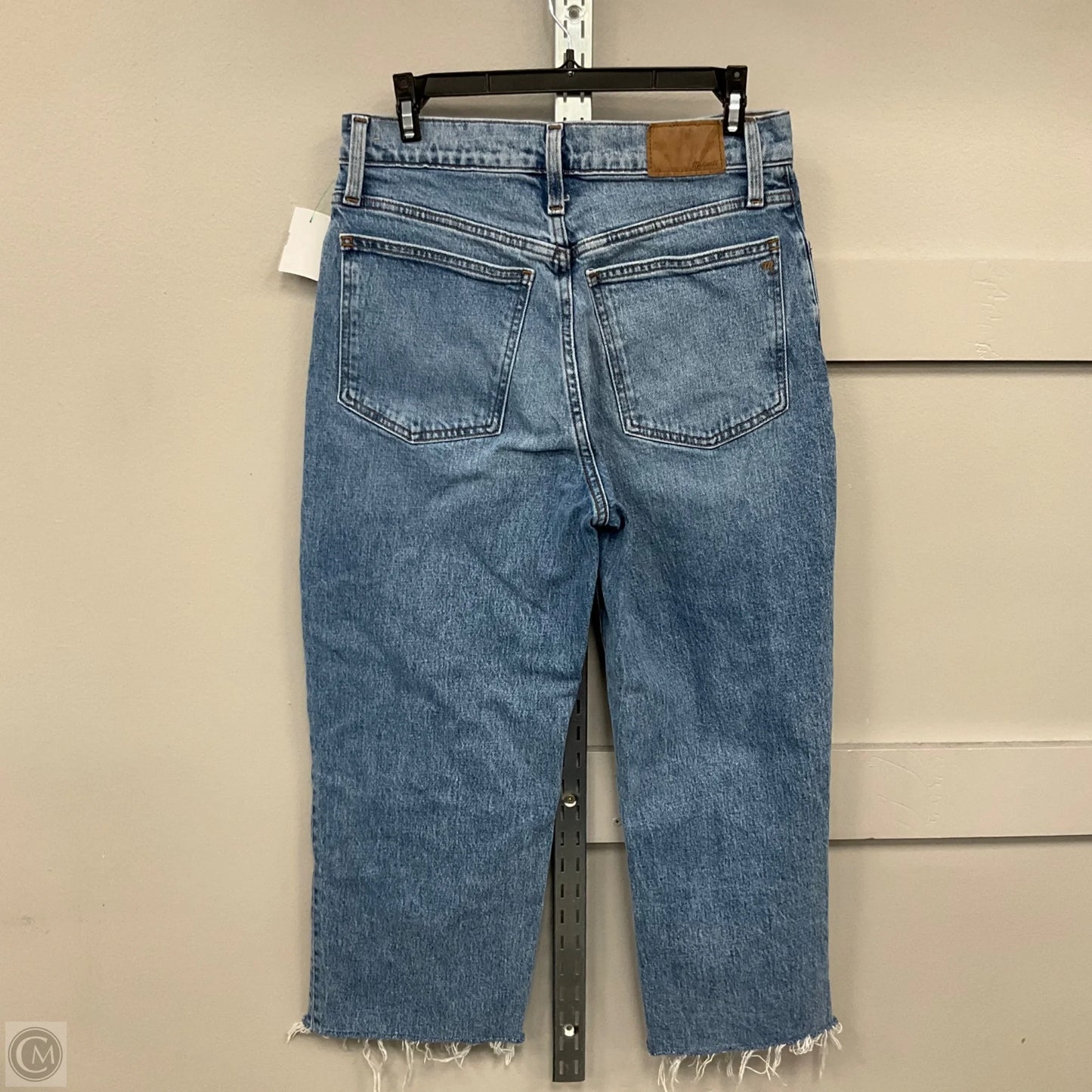 Jeans Cropped Straight By Madewell In Blue Denim, Size: 6