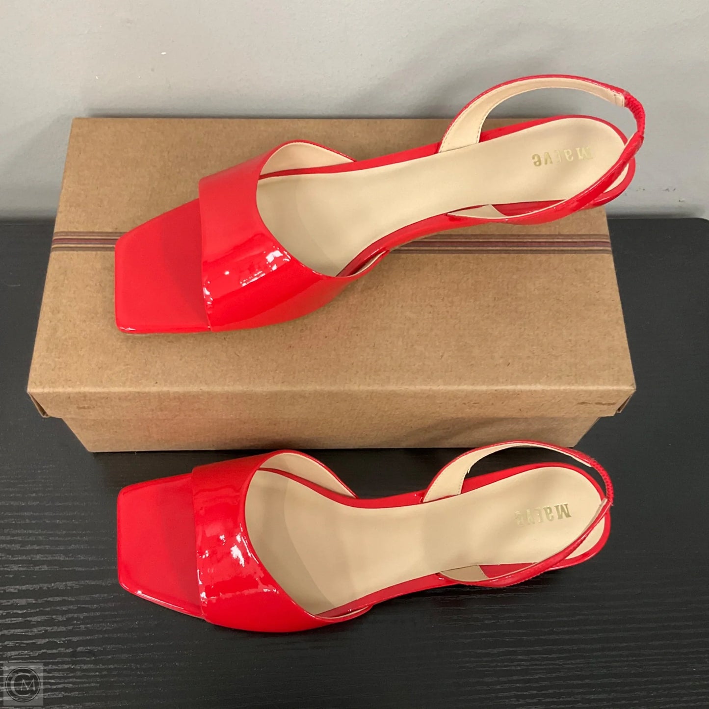 Sandals Heels Kitten By Maeve In Red, Size: 10