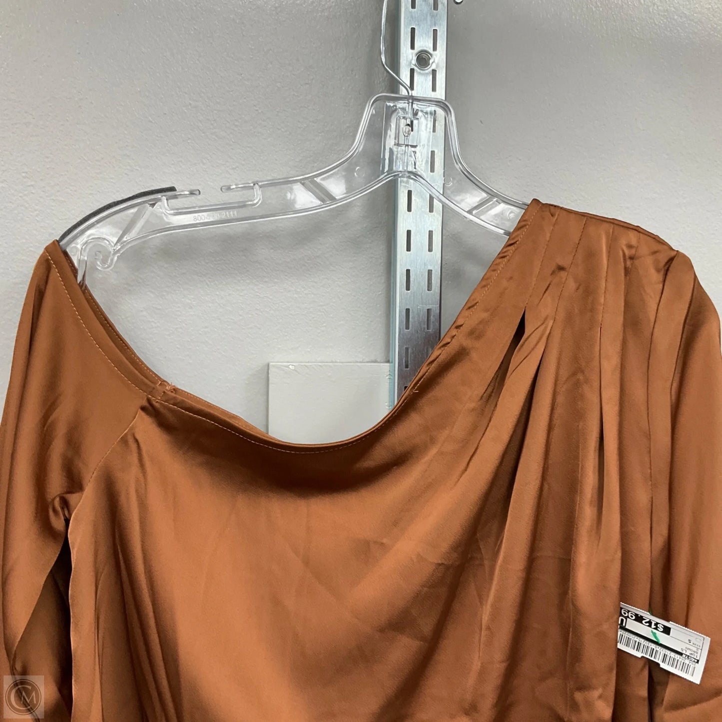 Asymmetrical Top Long Sleeve By Astr In Brown, Size: S