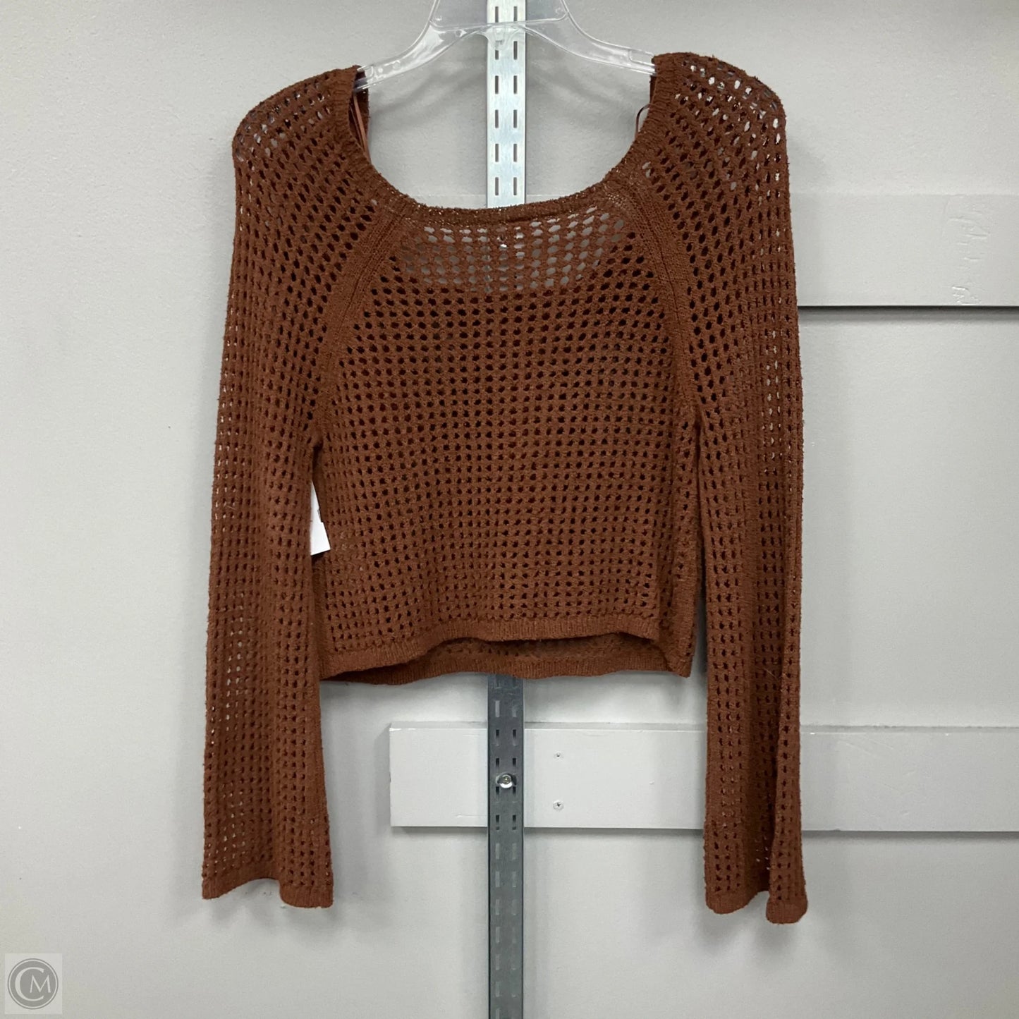 Top Long Sleeve By Old Navy In Brown, Size: S