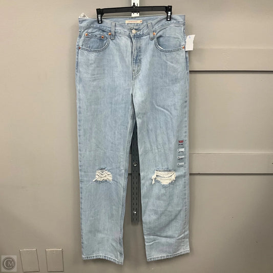 Jeans Straight By Levis In Blue Denim, Size: 8