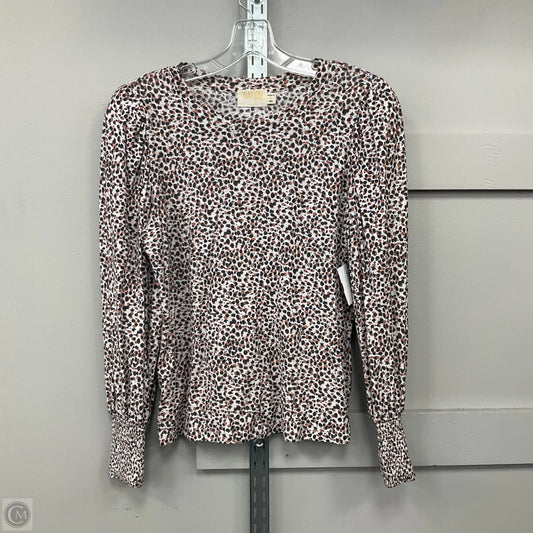 Top Long Sleeve By Nation In Polkadot Pattern, Size: S