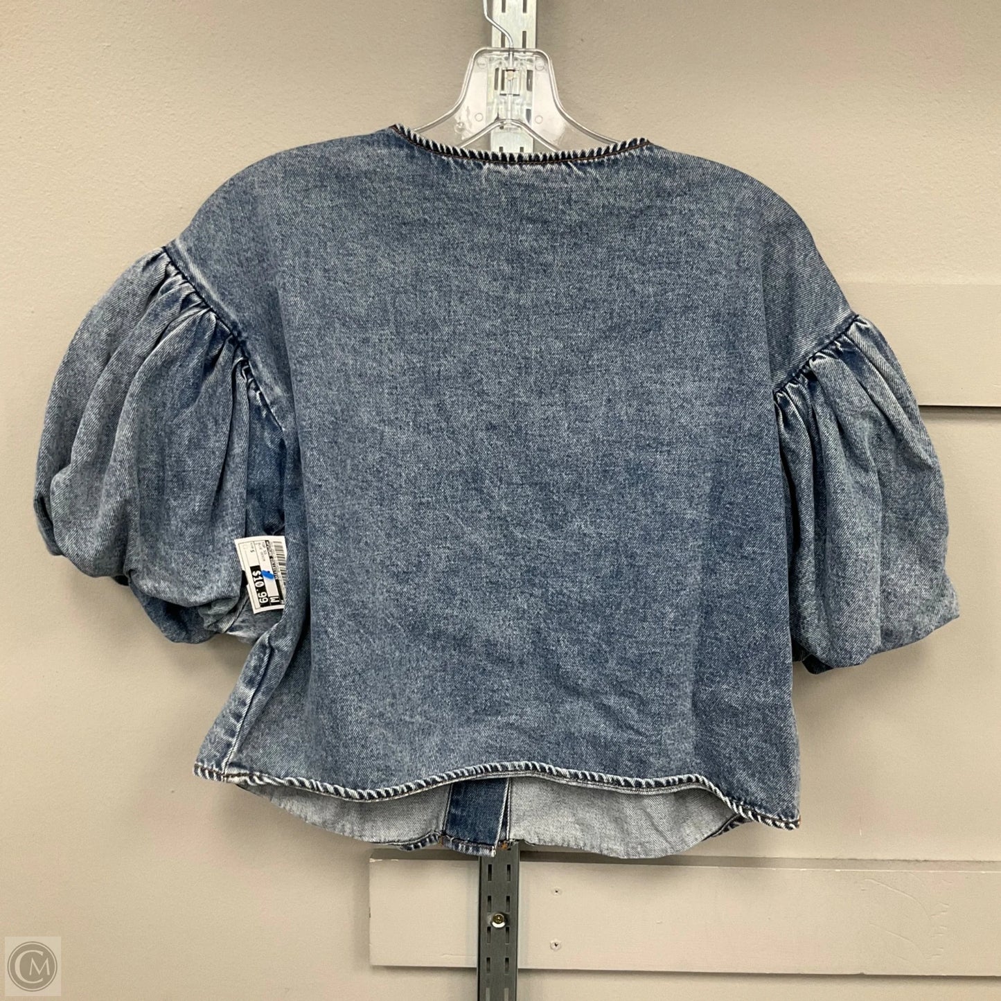 Top Short Sleeve By Future Collective In Blue Denim, Size: S