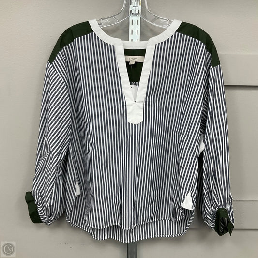 Top Long Sleeve By Loft In Striped Pattern, Size: S
