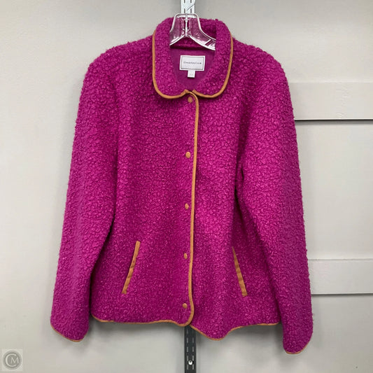 Jacket Faux Fur & Sherpa By Charter Club In Pink, Size: L