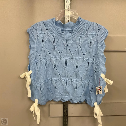 Vest Sweater By Cmf In Blue, Size: Xl