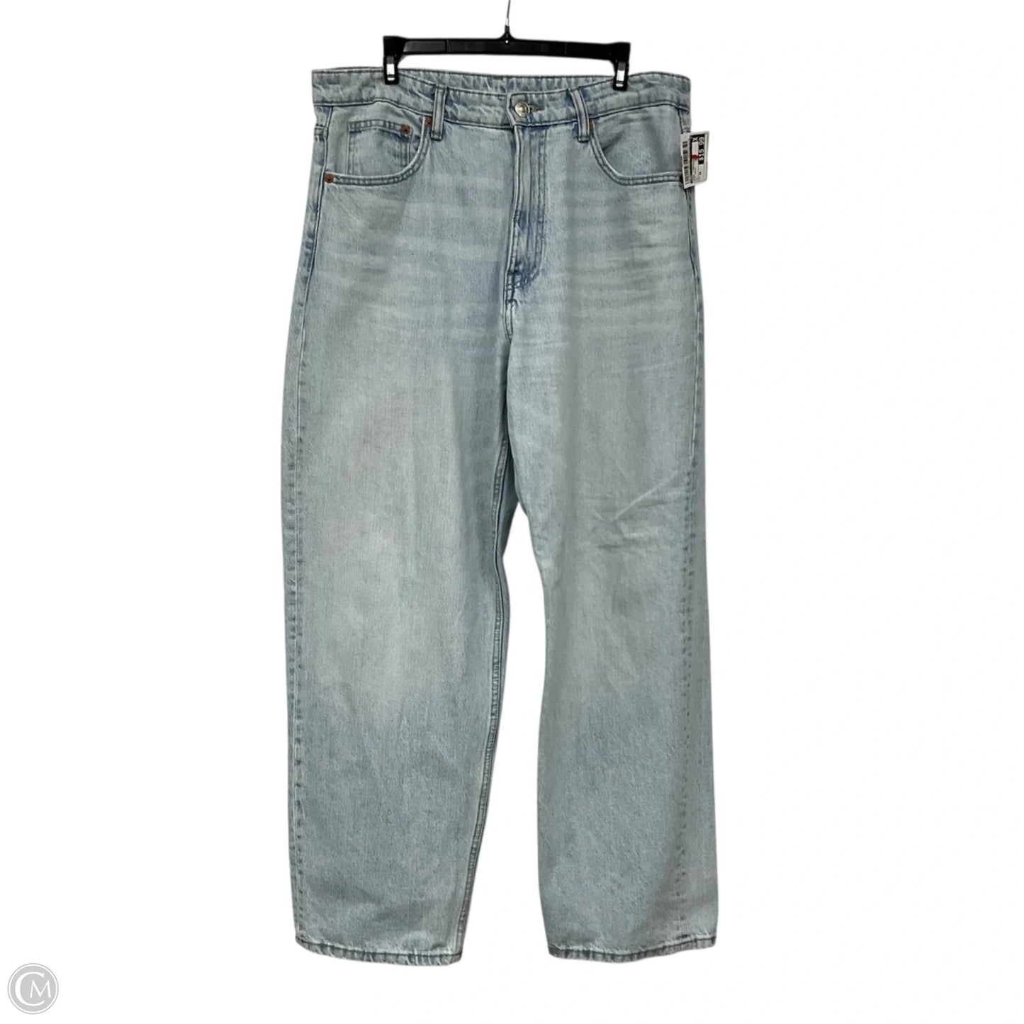 Jeans Straight By Zara In Blue Denim, Size: 10