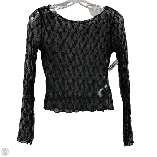 Top Long Sleeve By Cider In Black, Size: S