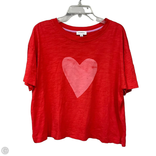 Top Short Sleeve Basic By Evereve In Red, Size: L