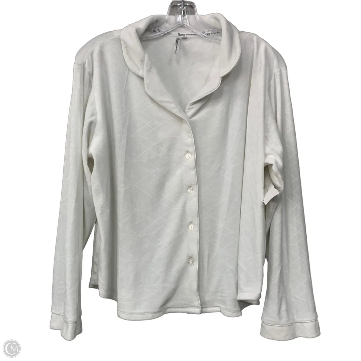 Top Long Sleeve By Flora Nikrooz In White, Size: M