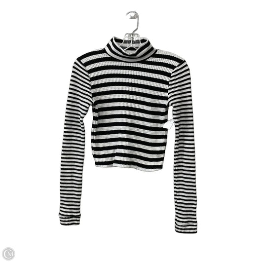 Top Long Sleeve By Aerie In Black & White, Size: M