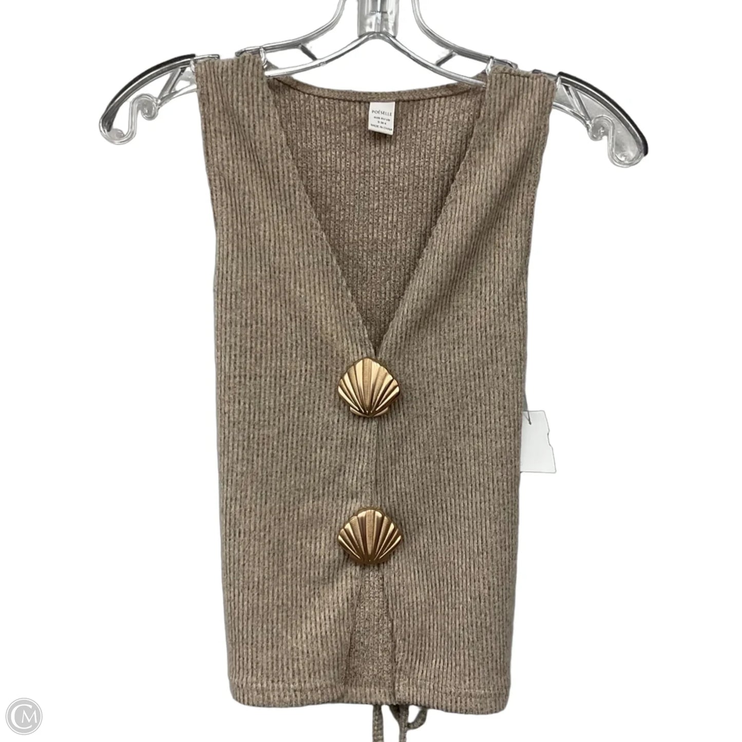 Top Sleeveless By Clothes Mentor In Brown, Size: S