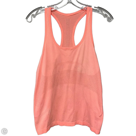 Athletic Tank Top By Lululemon In Orange, Size: 8