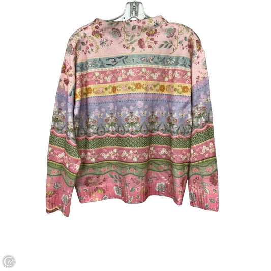 Cardigan By Clothes Mentor In Floral Print, Size: M