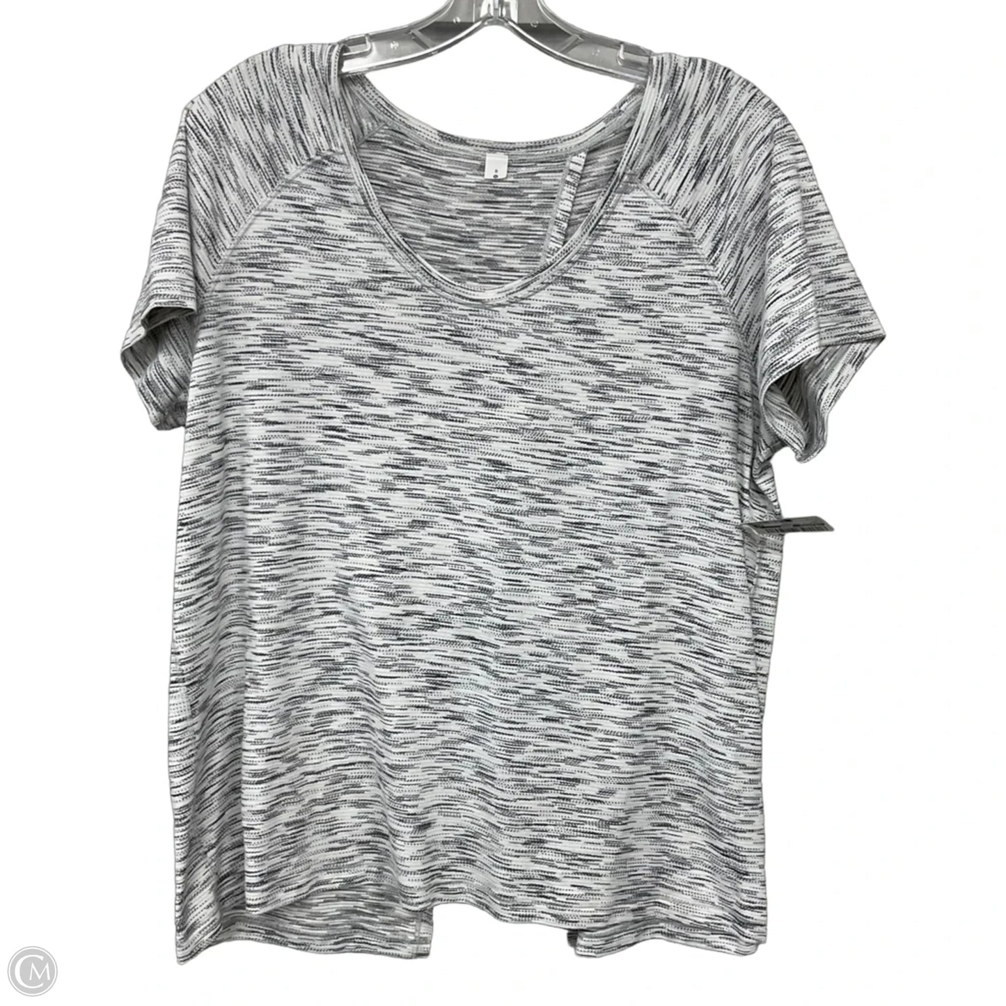 Athletic Top Short Sleeve By Lululemon In Grey, Size: 8
