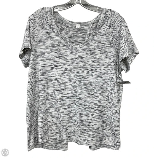 Athletic Top Short Sleeve By Lululemon In Grey, Size: 8
