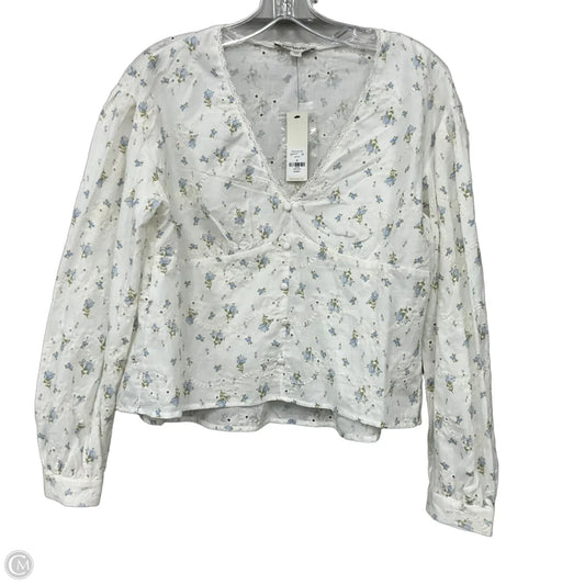 Top Long Sleeve By Francesca's In Floral Print, Size: M