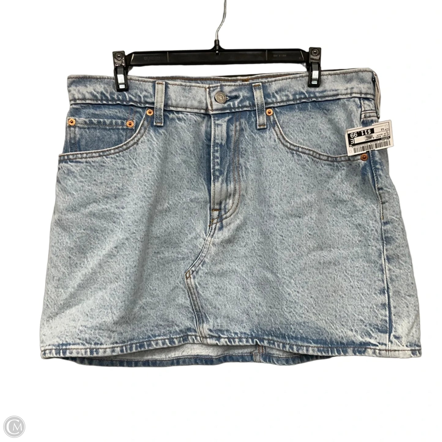 Skirt Mini & Short By Levis In Blue Denim, Size: 12