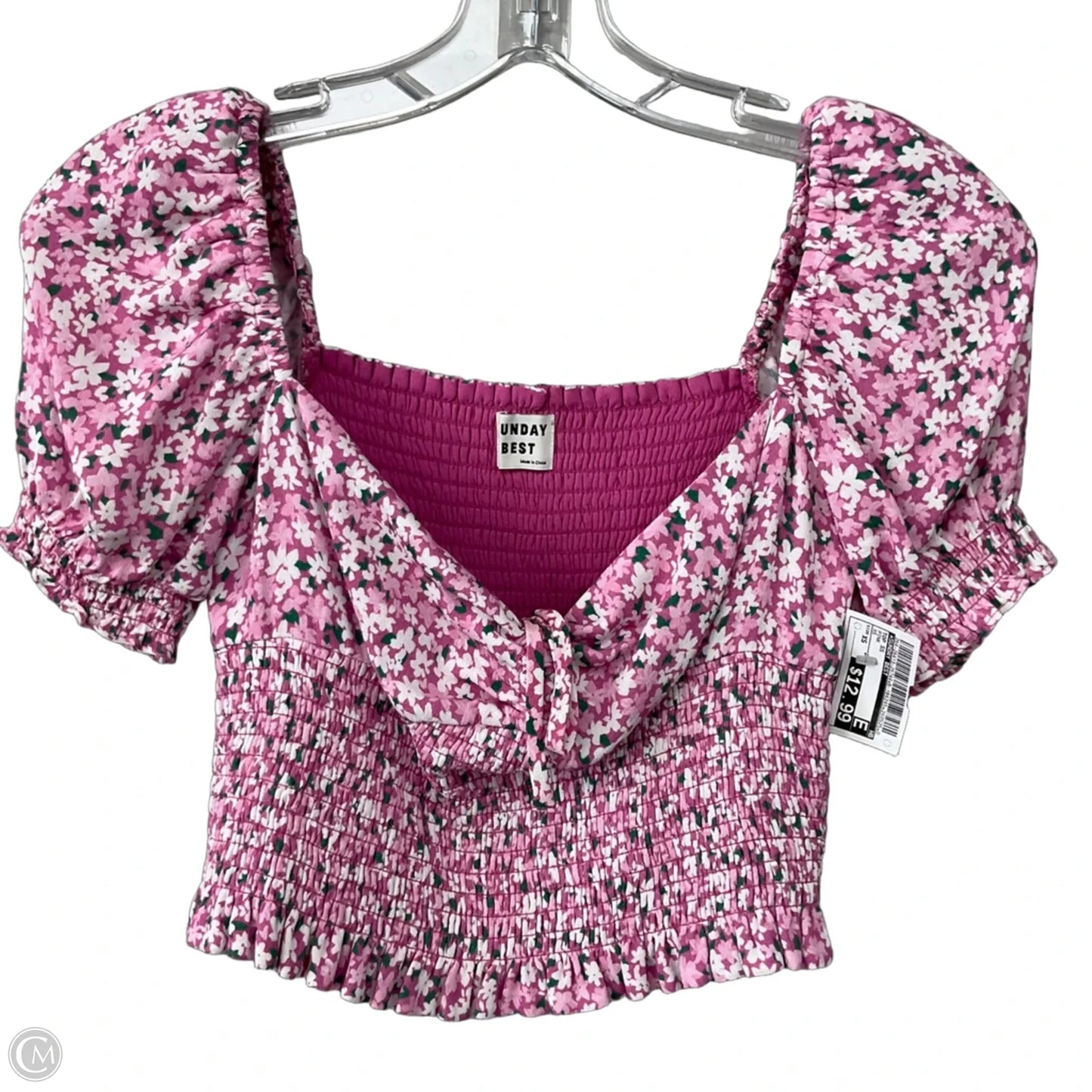 Top Short Sleeve By Sunday Best In Pink, Size: Xs
